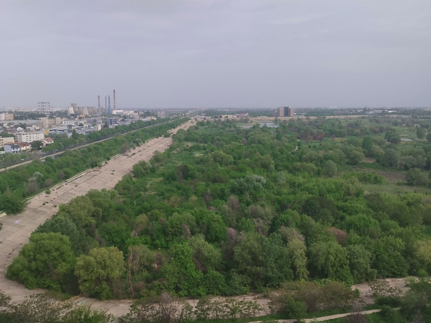 Vue du parc naturel Vacaresti depuis les bureaux de l’association de la réserve naturelle @ Globe Reporters