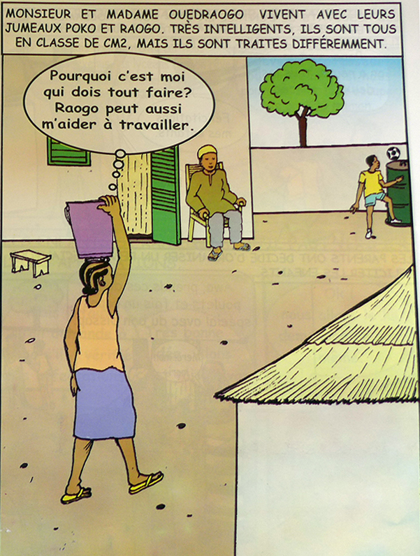 Les BD et les boîtes à images sont des instruments très utilisés pour la sensibilisation. Pugsada a produit cette BD distribuée aussi bien aux filles, qu’aux garçons ou à leurs parents. Bonne lecture ! 