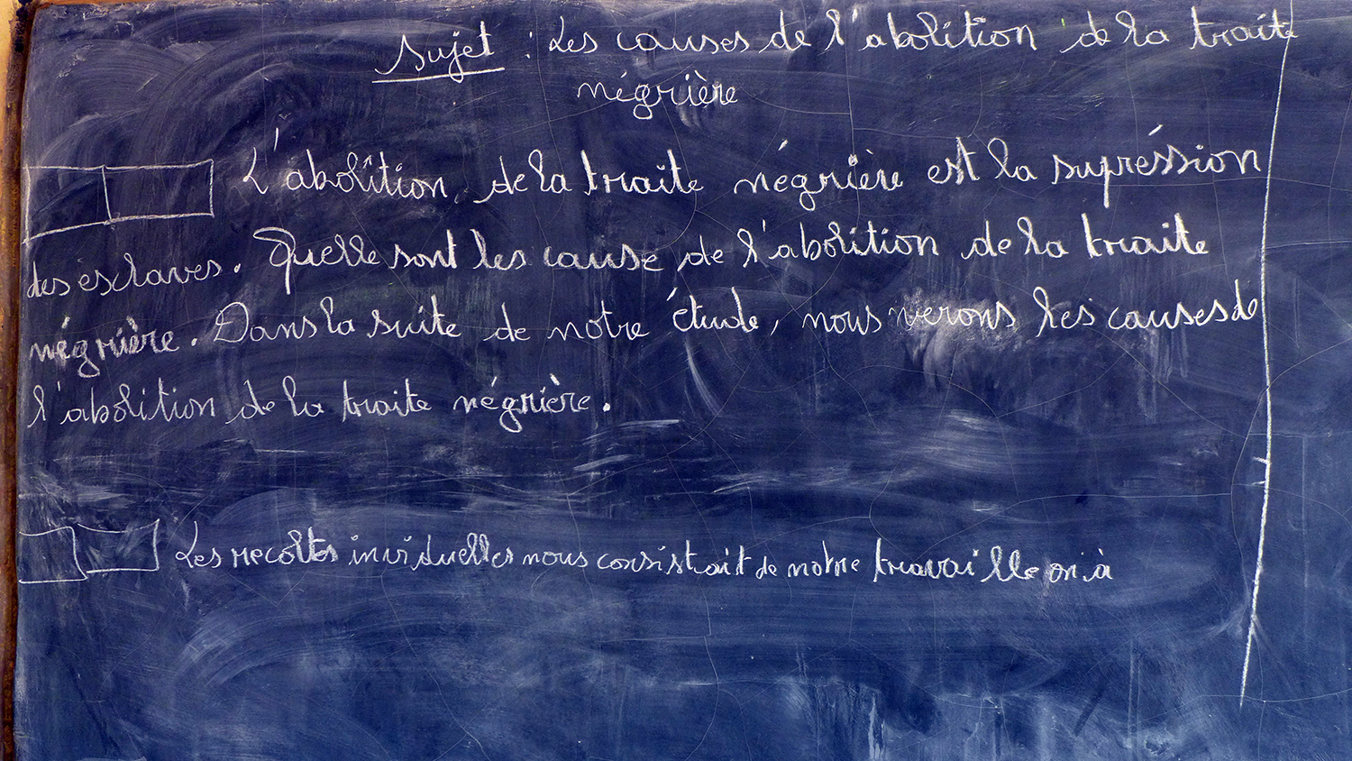 Cours d’histoire dans une classe de 3ème. 