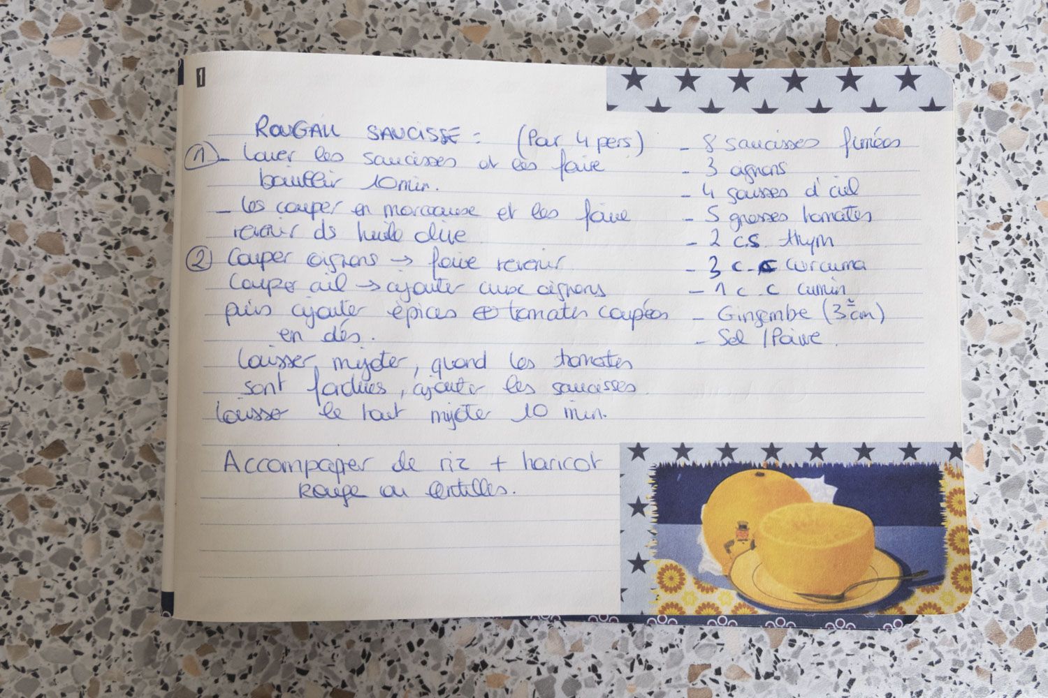 La recette du rougail saucisse.