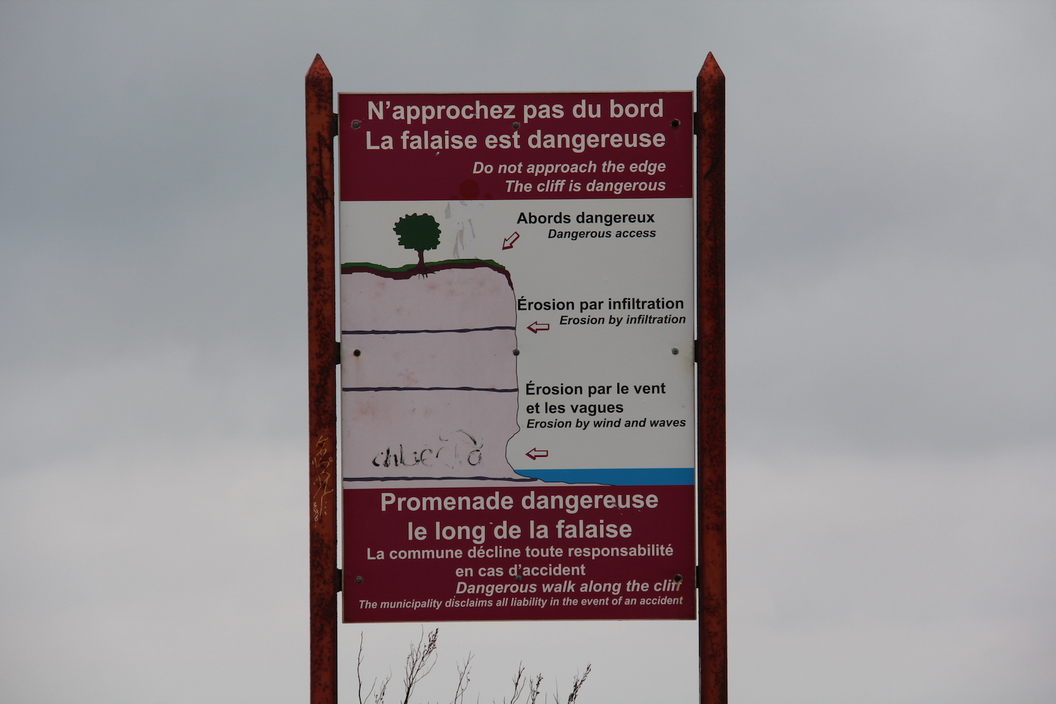 Au-dessus du Tréport, le chemin de randonnée le GR 21 recule aussi © Globe Reporters