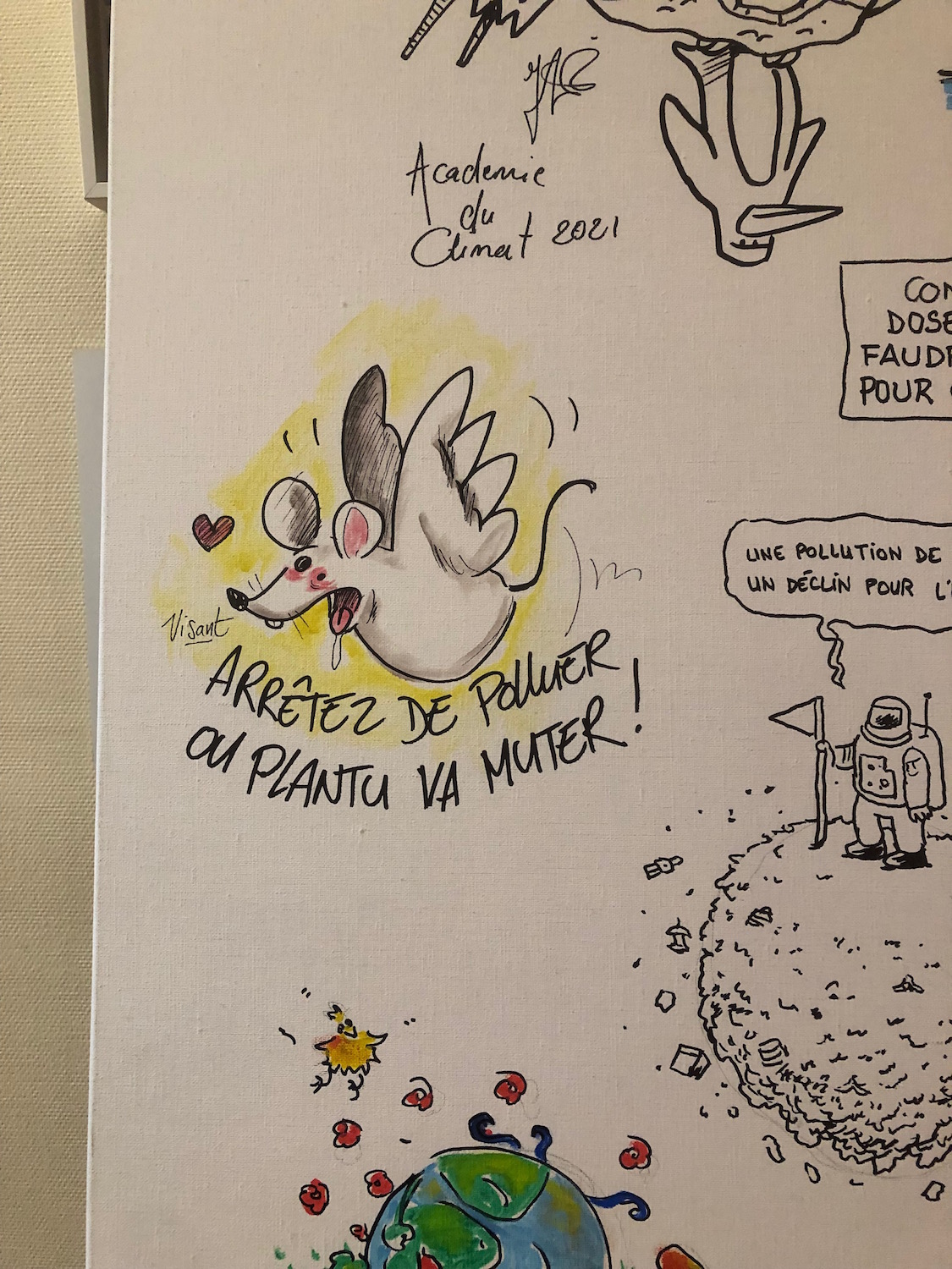 Détails des dessins réalisés par Cartooning for Climate  © Globe Reporters
