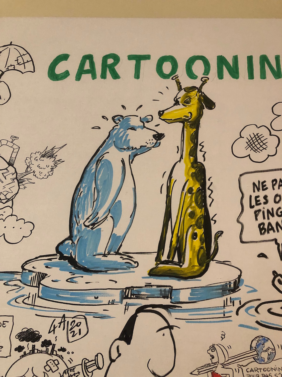 Détails des dessins réalisés par Cartooning for Climate  © Globe Reporters